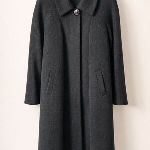 Yudofsky Furriers Alpaca Wool Coat XS Black Luxe Swing EUC!!